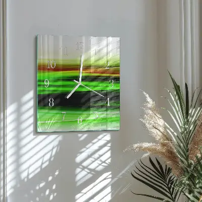 Moderne wandklok glas vierkant Abstractie