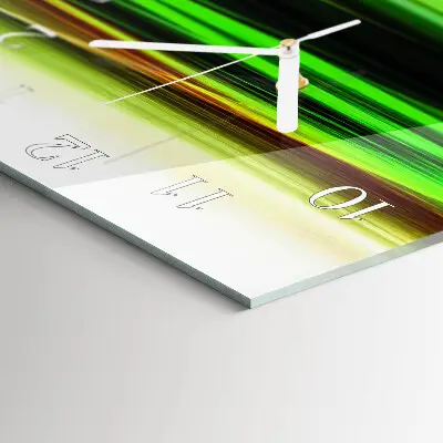 Moderne wandklok glas vierkant Abstractie