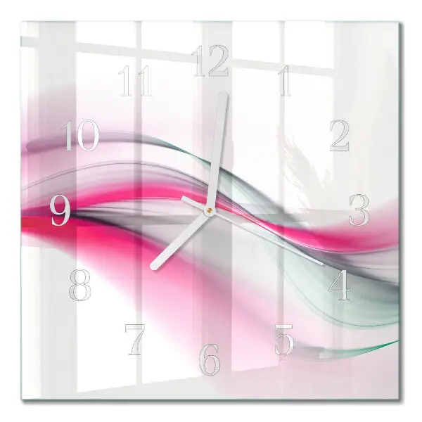 Decoratieve glazen klok vierkant Abstractie