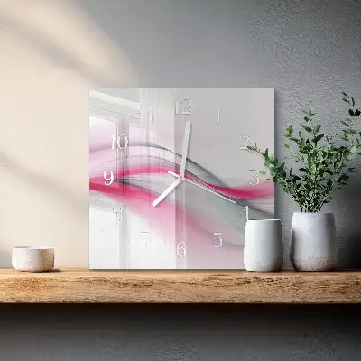 Decoratieve glazen klok vierkant Abstractie