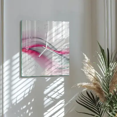 Decoratieve glazen klok vierkant Abstractie
