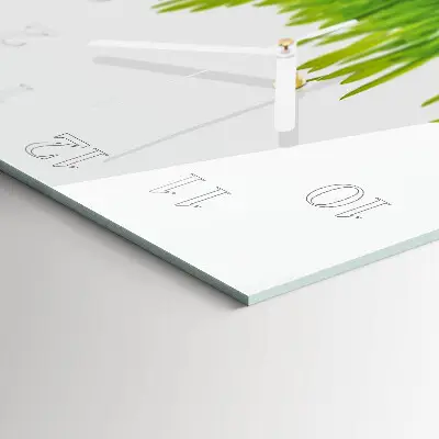 Moderne wandklok glas vierkant Gras