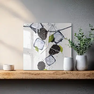 Decoratieve glazen klok vierkant Bramen