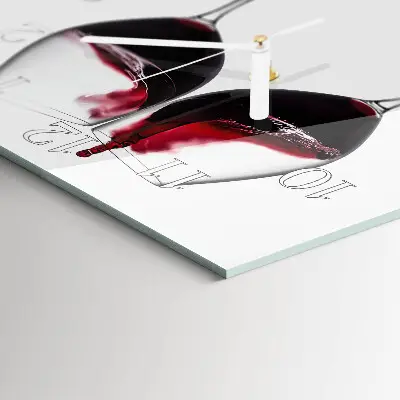 Vierkante glas klok Wijn