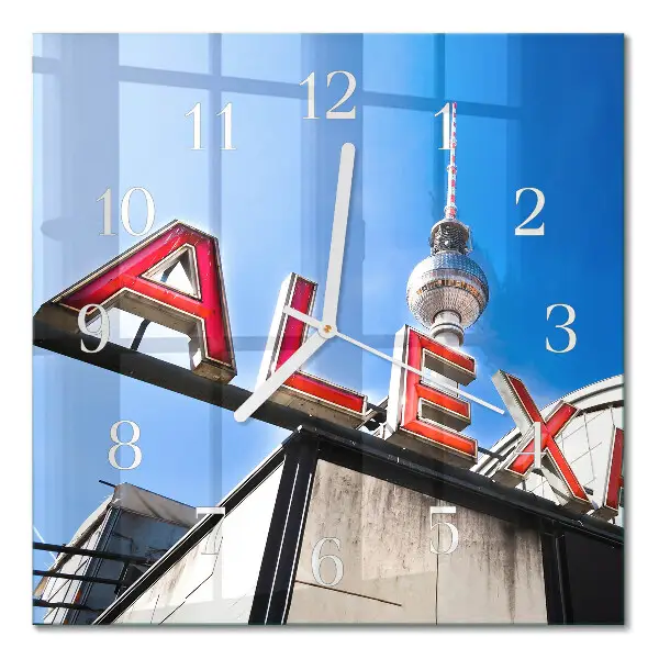 Decoratieve glazen klok vierkant Alexanderplein