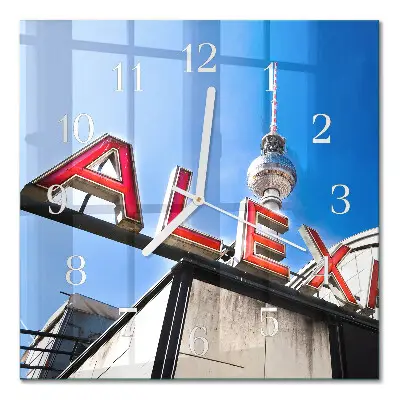 Decoratieve glazen klok vierkant Alexanderplein