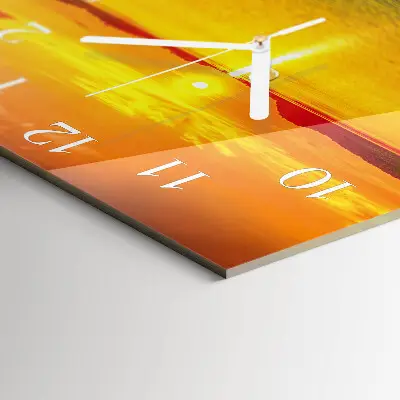 Decoratieve glazen klok vierkant Zonsondergang