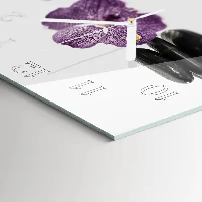 Moderne wandklok glas vierkant Stenen