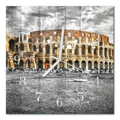 Vierkante glas klok Colosseum