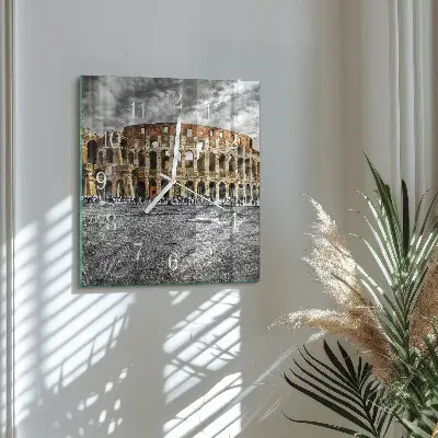 Vierkante glas klok Colosseum