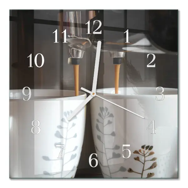 Decoratieve glazen klok vierkant Koffiemachine