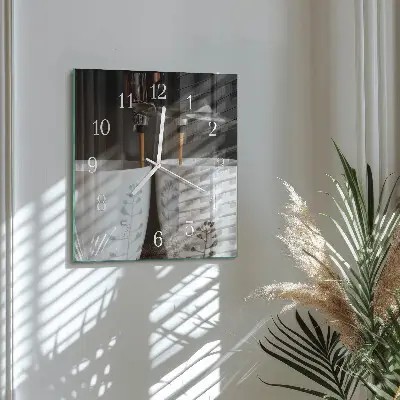 Decoratieve glazen klok vierkant Koffiemachine
