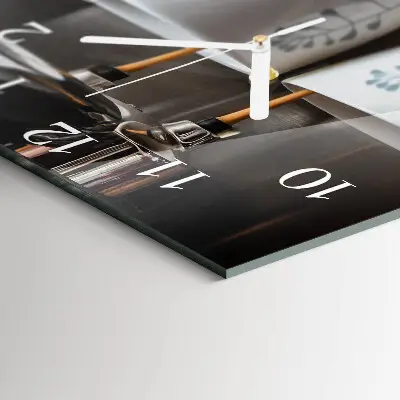 Decoratieve glazen klok vierkant Koffiemachine