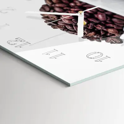 Decoratieve glazen klok vierkant Koffiebonen