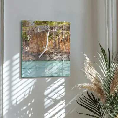 Vierkante glas klok Klip