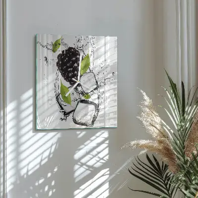 Vierkante glazen wandklok Braam
