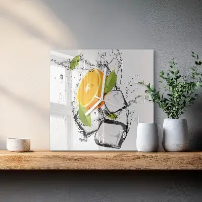 Decoratieve glazen klok vierkant Ijs