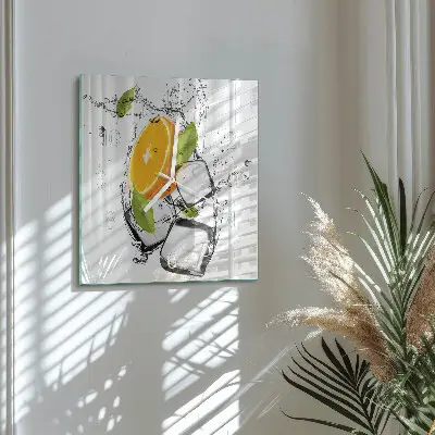 Decoratieve glazen klok vierkant Ijs