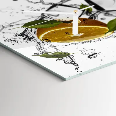 Decoratieve glazen klok vierkant Ijs