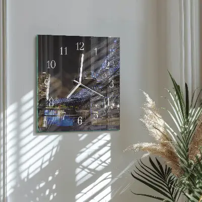Decoratieve glazen klok vierkant Nacht