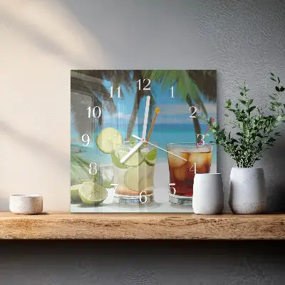 Vierkante glas klok Cocktail