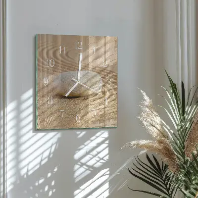 Decoratieve glazen klok vierkant Steenzand