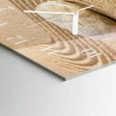 Decoratieve glazen klok vierkant Steenzand
