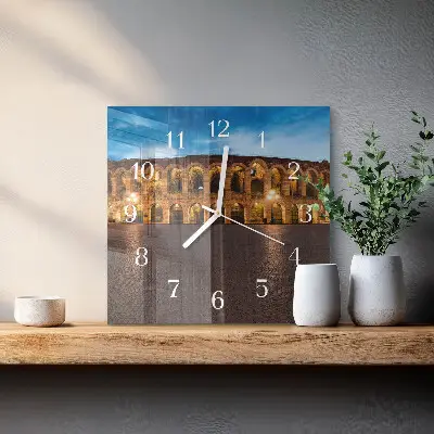 Vierkante glas klok Standbeeld