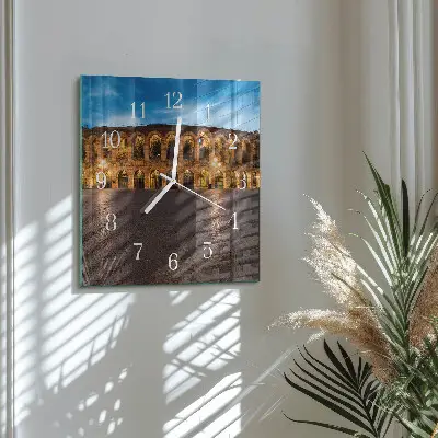 Vierkante glas klok Standbeeld