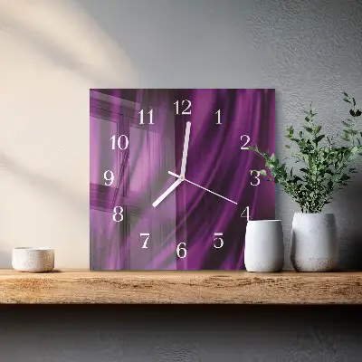 Moderne wandklok glas vierkant Abstractie