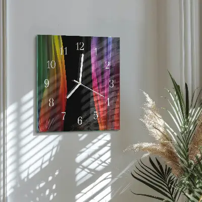 Vierkante glas klok Abstractie