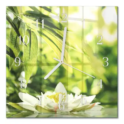 Moderne wandklok glas vierkant Natuur