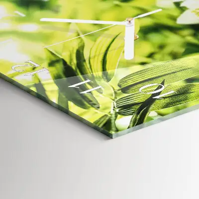 Moderne wandklok glas vierkant Natuur