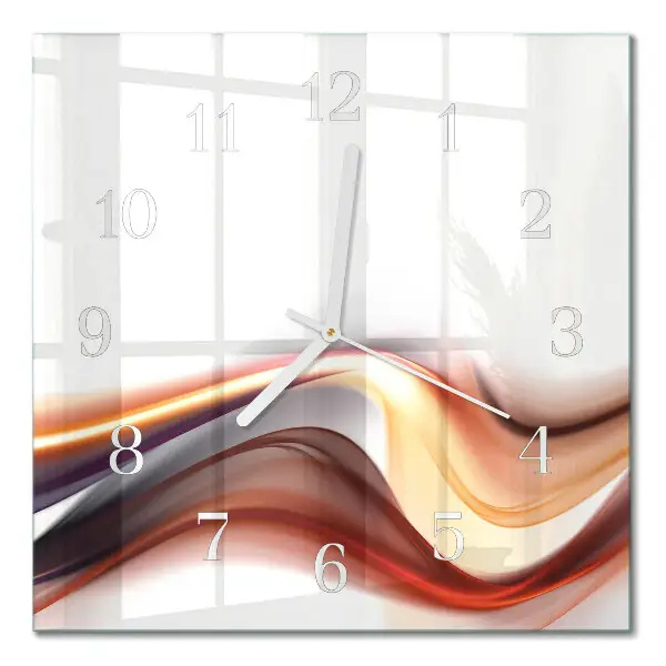 Moderne wandklok glas vierkant Abstractie
