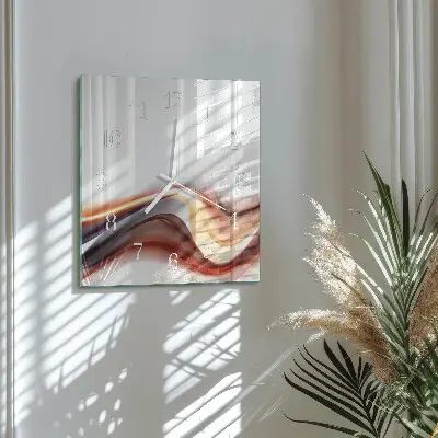 Moderne wandklok glas vierkant Abstractie