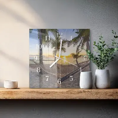Vierkante glas klok Hangmat