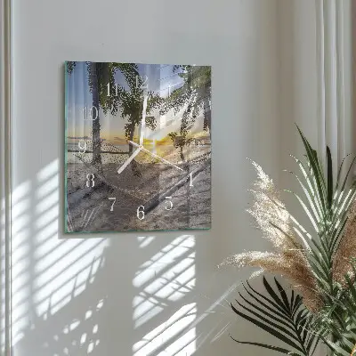 Vierkante glas klok Hangmat