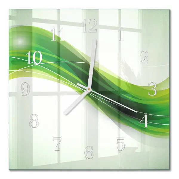 Moderne wandklok glas vierkant Abstractie