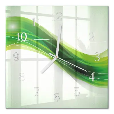 Moderne wandklok glas vierkant Abstractie