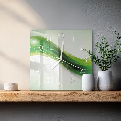 Moderne wandklok glas vierkant Abstractie