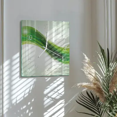 Moderne wandklok glas vierkant Abstractie