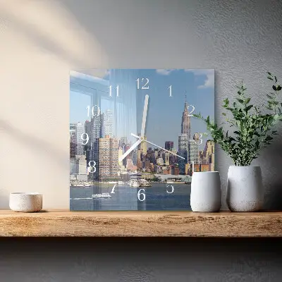 Decoratieve glazen klok vierkant Horizon