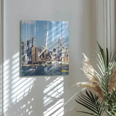 Decoratieve glazen klok vierkant Horizon