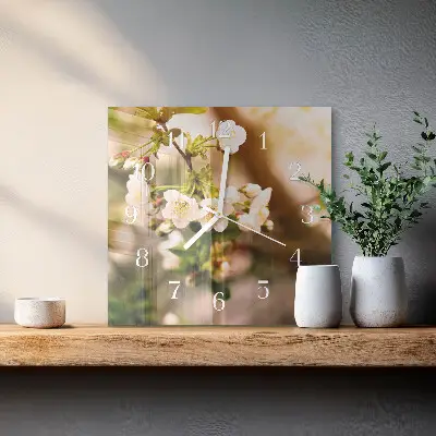 Vierkante glas klok Natuur