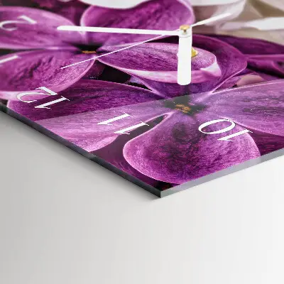 Decoratieve glazen klok vierkant Bloemen
