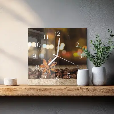 Decoratieve glazen klok vierkant Anijs