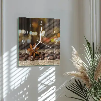 Decoratieve glazen klok vierkant Anijs