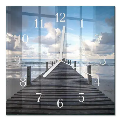 Decoratieve glazen klok vierkant Brug