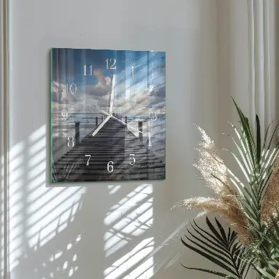 Decoratieve glazen klok vierkant Brug