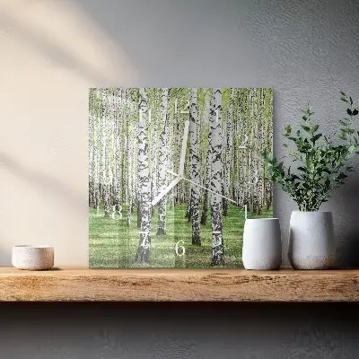 Vierkante glas klok Berk